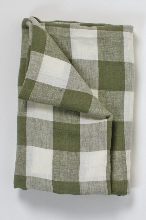 Johanna linneduk grön 150x220