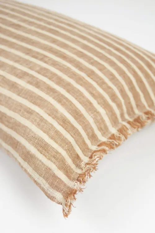 Vista alternativa de Stanfield kuddfodral linne brun/natur 40x70