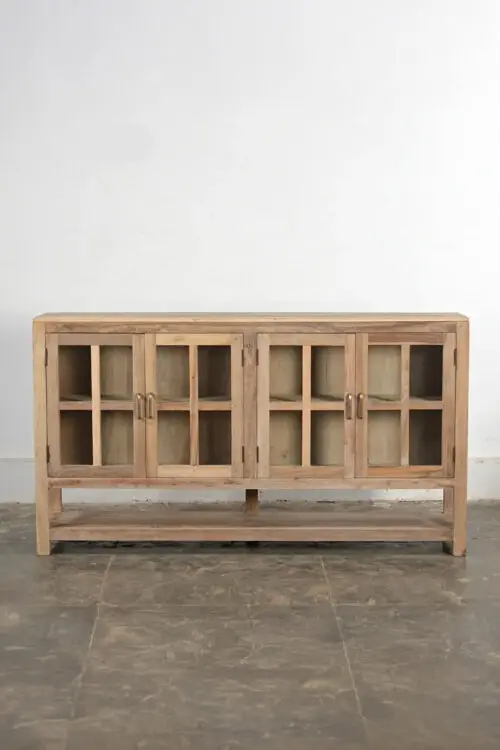 WOODEN SIDEBOARD BLEACHED