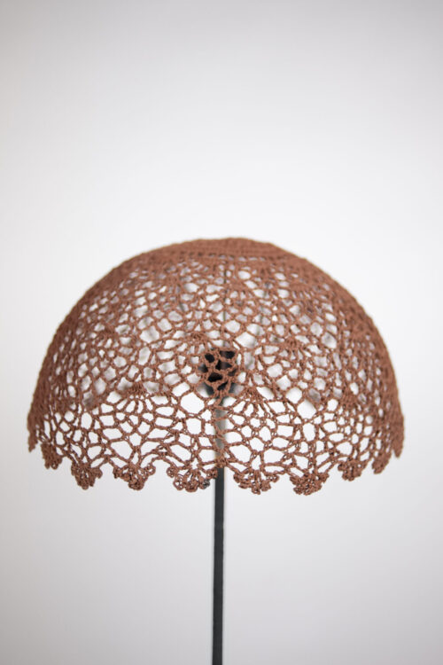 Lampskärm virkad brun