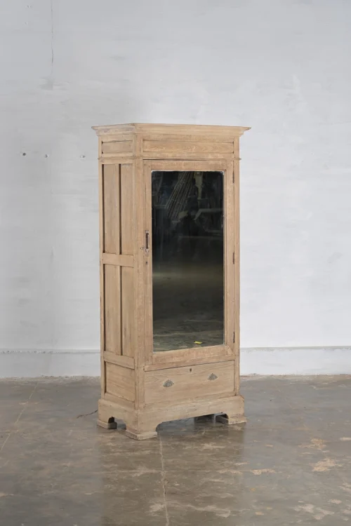 Wooden cabinet with mirror