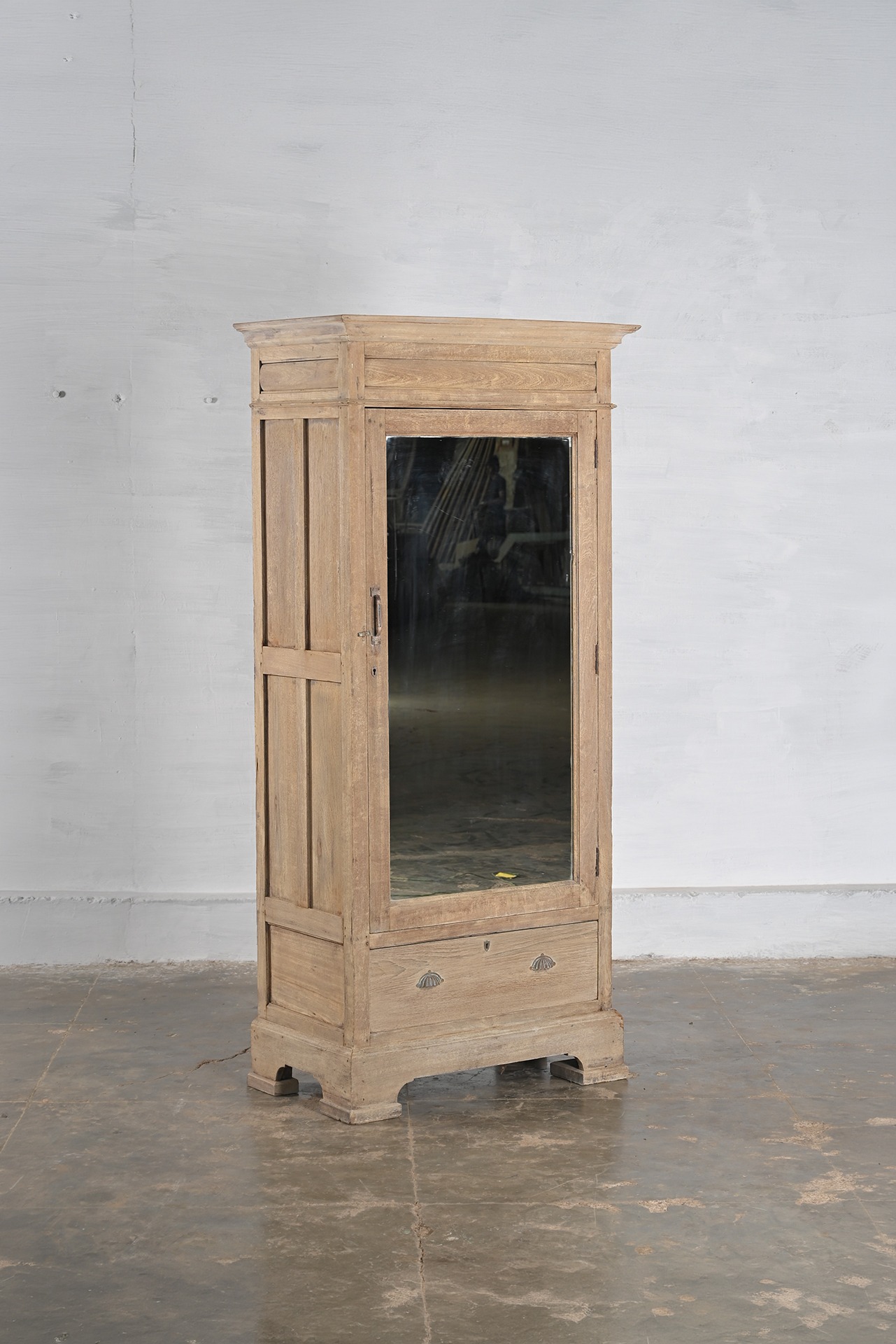 Wooden cabinet with mirror