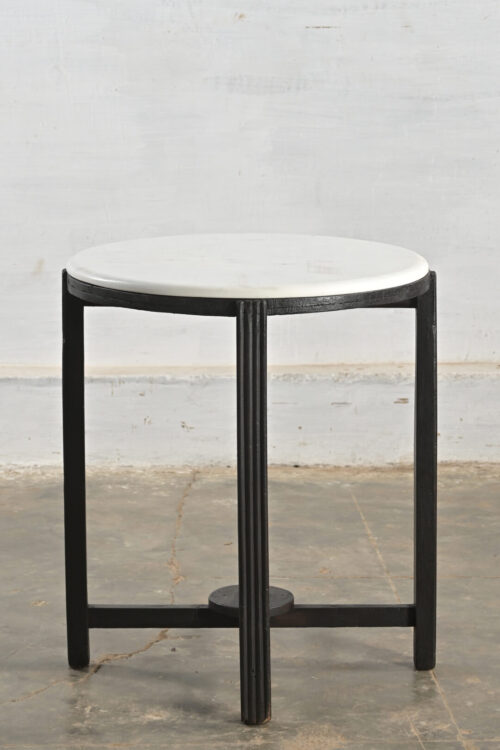 SIDE TABLE WITH MARBLE TOP