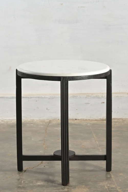 SIDE TABLE WITH MARBLE TOP
