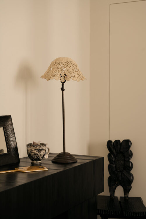 Alternativ syn på Lampskärm virkad creme