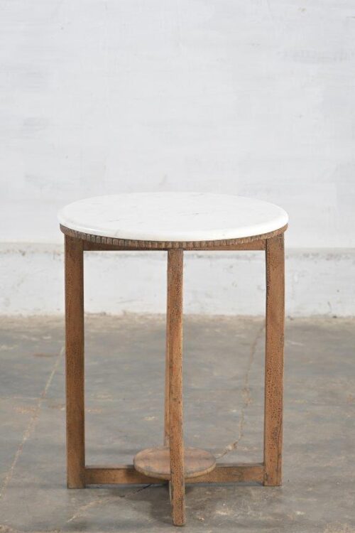 SIDE TABLE WITH MARBLE TOP