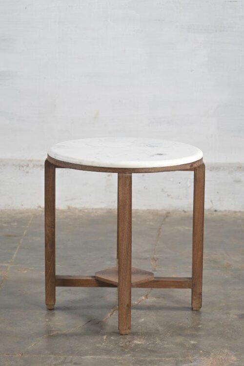 SIDE TABLE WITH MARBLE TOP