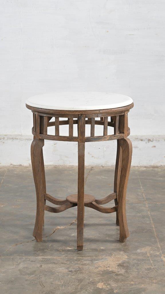 SIDE TABLE WITH MARBLE TOP